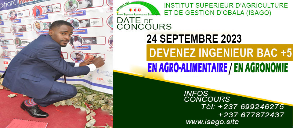 Admissions 2023 – 2024  à l’ISAGO